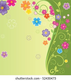 Floral summer background