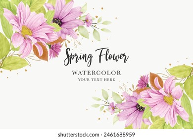 FLORAL SUMMER BACKGROUND AND FRAME DESIGN 