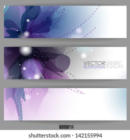 Floral summer banners. Vector illustration. Eps 10.