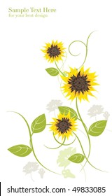 Floral summer card for your design.