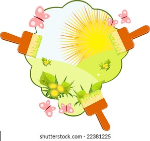 Floral summer illustration