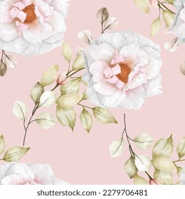 floral summer seamless pattern illustration