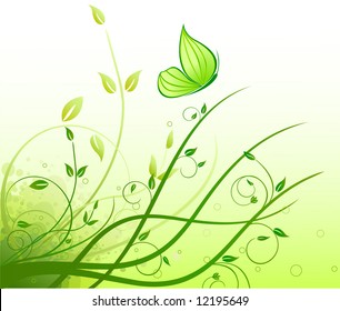 Floral summer vector background
