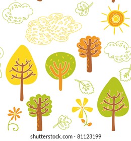 floral summery forest