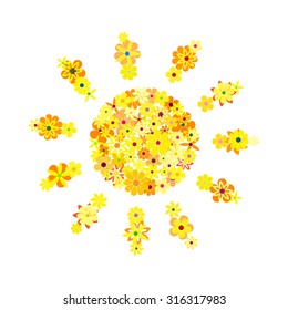 Floral sun mosaic