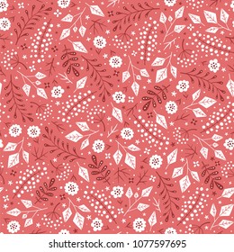 Floral surface pattern design. Vector seamless texture can be used for fabric, wrapping paper, greeting cards, phone cases, stationery and gift products. 