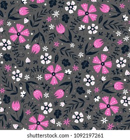 Floral surface pattern design. Vector seamless texture can be used for fabric, wrapping paper, greeting cards, phone cases, stationery and gift products. 
