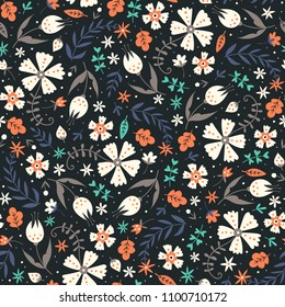 Floral surface pattern design. Vector seamless texture can be used for fabric, wrapping paper, greeting cards, phone cases, stationery and gift products. 