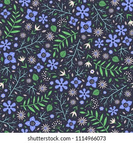 Floral surface pattern design. Vector seamless texture can be used for fabric, wrapping paper, greeting cards, phone cases, stationery and gift products. 