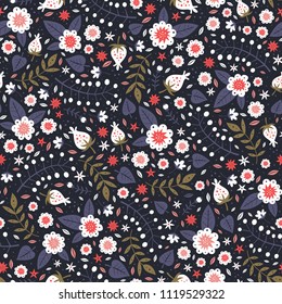 Floral surface pattern design. Vector seamless texture can be used for fabric, wrapping paper, greeting cards, phone cases, stationery and gift products. 