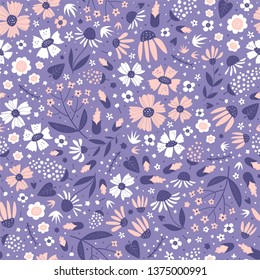 Floral surface pattern design. Vector seamless texture can be used for fabric, wrapping paper, greeting cards, phone cases, stationery and gift products. 