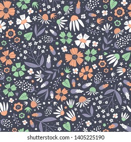 Floral surface pattern design. Vector seamless texture can be used for fabric, wrapping paper, greeting cards, phone cases, stationery and gift products. 