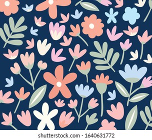 Floral surface pattern illustration design.