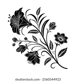 Floral swirl border frame vector