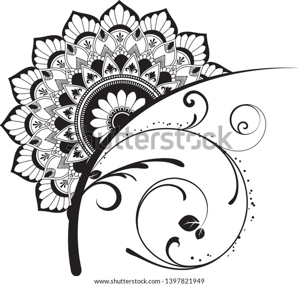 Free Free 183 Half Flower Mandala Svg SVG PNG EPS DXF File