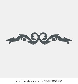 Floral swirl Ornamental decoration element vector quality vector illustration cut