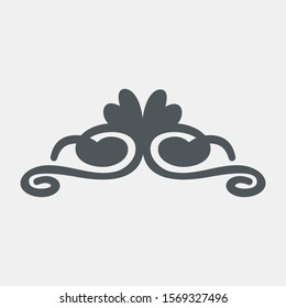 Floral swirl Ornamental decoration element vector quality vector illustration cut