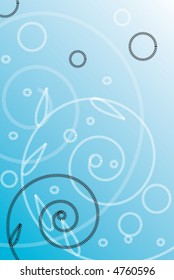 Floral swirls background. Vector illustration