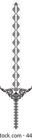 floral sword / Based on southeast Asia design