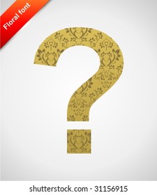 Floral symbol ? isolated on the white background