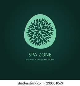 Floral symbol of spa. Logo. Vector Icon