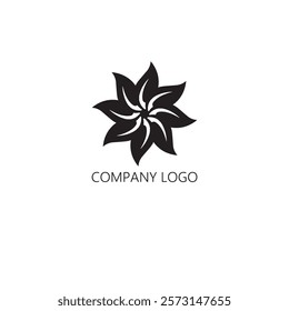 Floral symbol vector logo icon