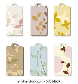 conjunto de etiquetas florales