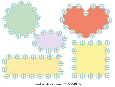 Floral Tags Vector
