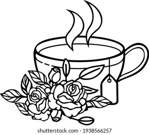 Floral Tea Cup Vector is suitable for t-shirt, laser cutting, sublimation, hobby, cards, invitations, website or crafts projects. Perfect for magazine, news papers, posters, invitations, flyers etc.