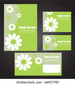 floral template for business or invitation