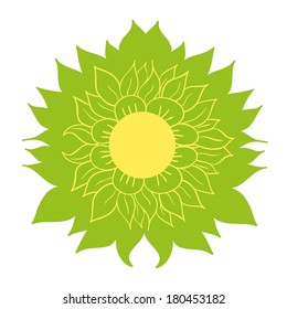 floral template for text, vector format