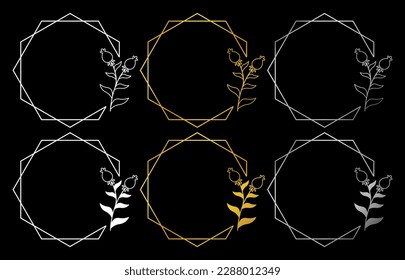 Floral templates for Invitation cards. Flower wedding invitation.