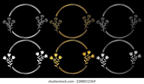 Floral templates for Invitation cards. Flower wedding invitation.