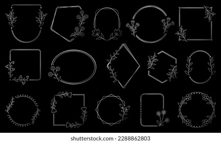 Floral templates for Invitation cards. Flower wedding invitation.