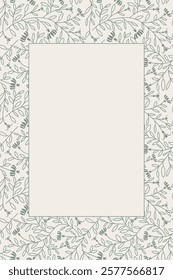 Floral text frame for use in card, certificate, invitation, poster, announcement, etc. design