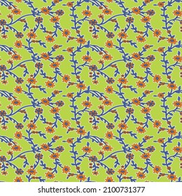 Floral textile flower seamless pattern