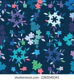  Patrón de textil floral sin costuras. Resumen de ilustraciones vectoriales de arte floral dibujadas a mano. Esbozar plano. Collage botánico de estilo moderno y moderno. 