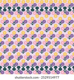 Design de padrão sem emenda de tecido floral
