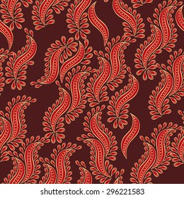 Floral Textile seamless Pattern in Indian style.