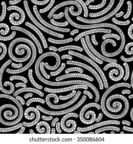 Floral textile wallpaper seamless pattern.