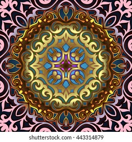 Floral texture for design Vector damask pattern element.
