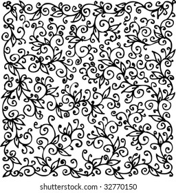 Floral texture. Eau-forte illustration CLXXXVI.