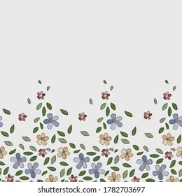 Floral texture for fabrics and textiles. Vector background