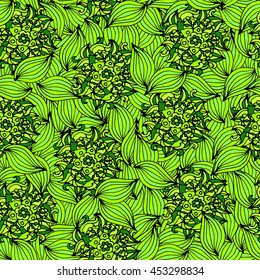 floral texture green