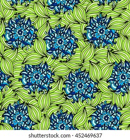 floral texture floral green blue