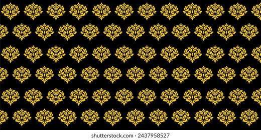 Floral texture Luxury seamless golden floral vector background use in poster card wallpaper 