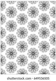 Floral  texture, pattern, illustration black and white