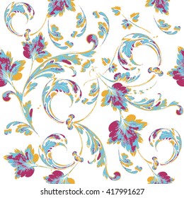 Floral texture pattern.Seamless pattern can be used for wallpaper,pattern fills,web page background,surface textures