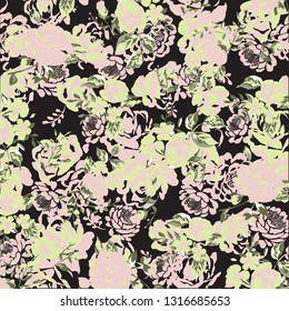 Floral texture pattern.Watercolor floral background.