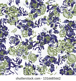 Floral texture pattern.Watercolor floral background.